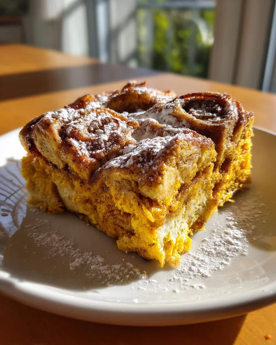 Pumpkin Cinnamon Roll Bake - detail 1