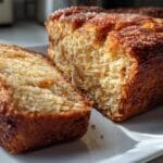 Spiced Apple Cider Donut Loaf with a Cinnamon Sugar Crust