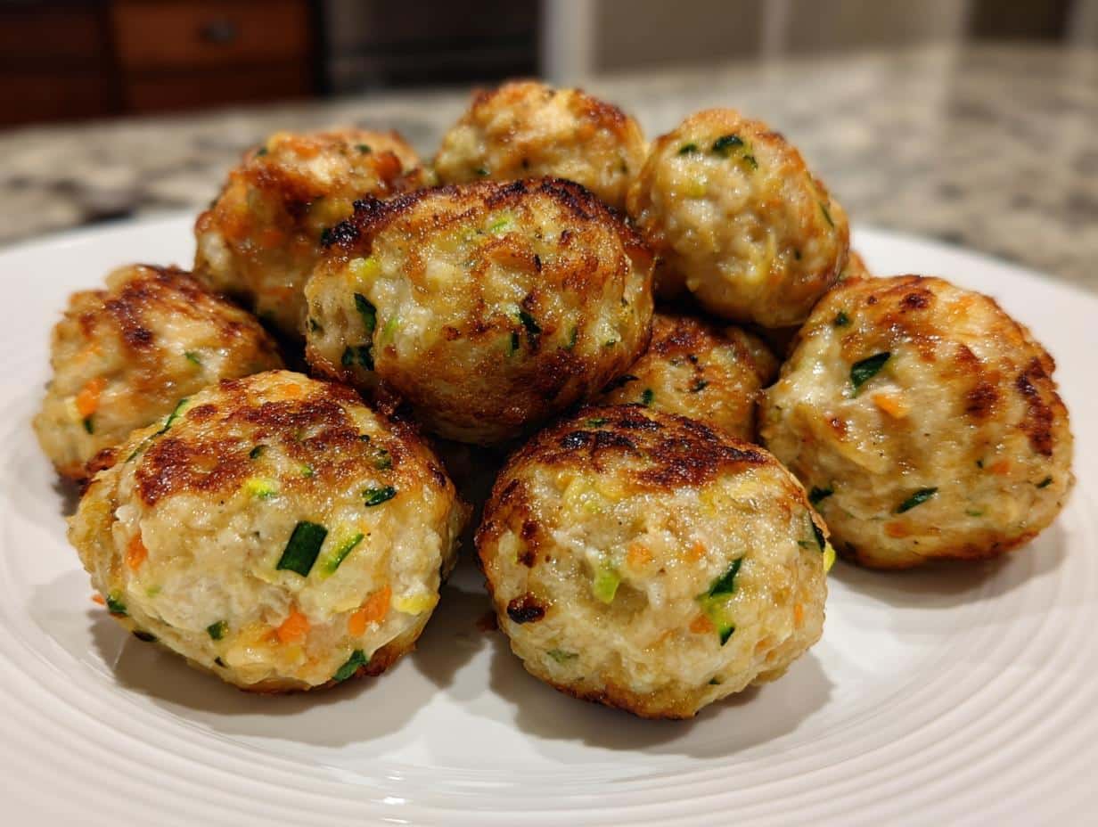 25 Irresistible Toddler-Friendly Mini Chicken & Veggie Meatballs
