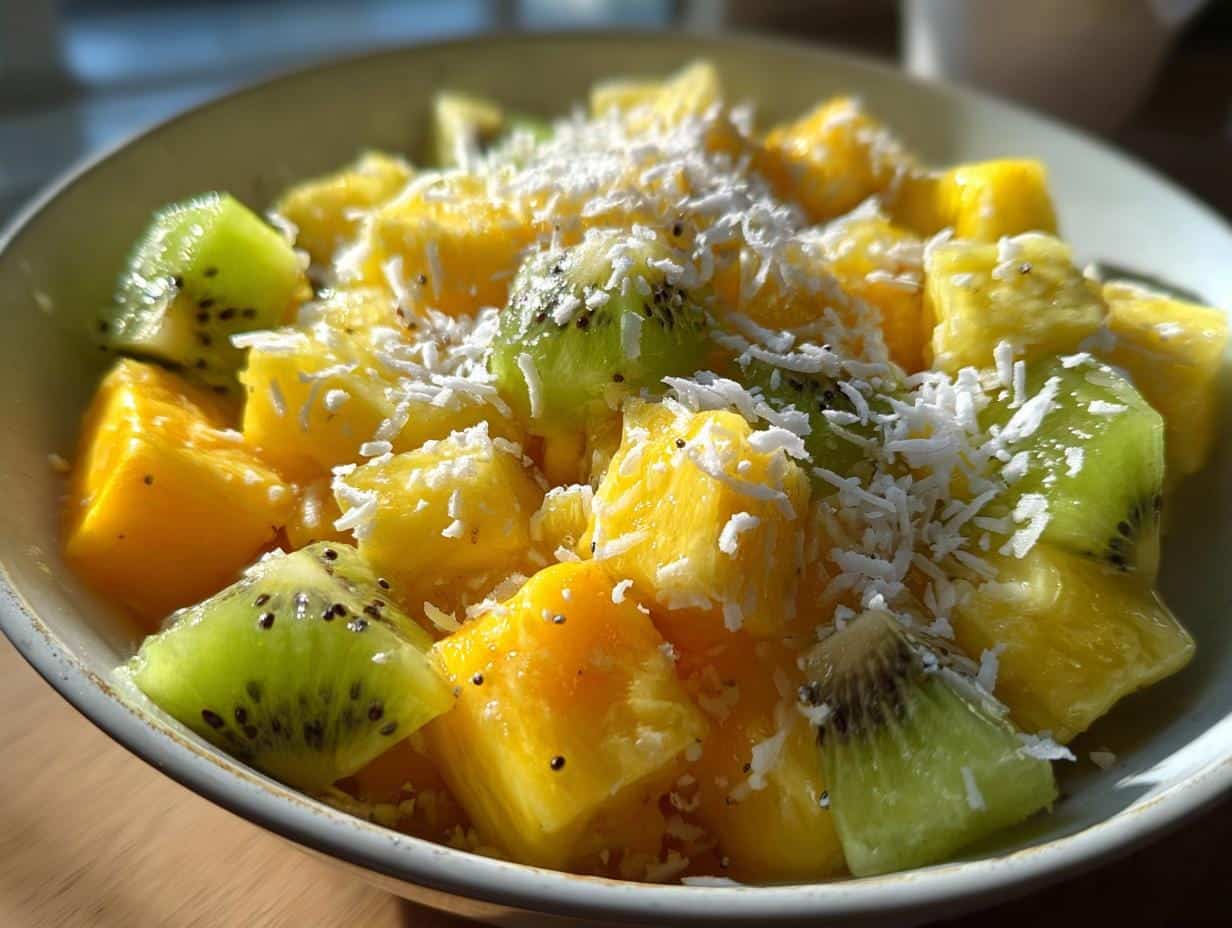 Irresistible Tropical Fruit vibrance: 5-Ingredient Sunshine in Every Bite