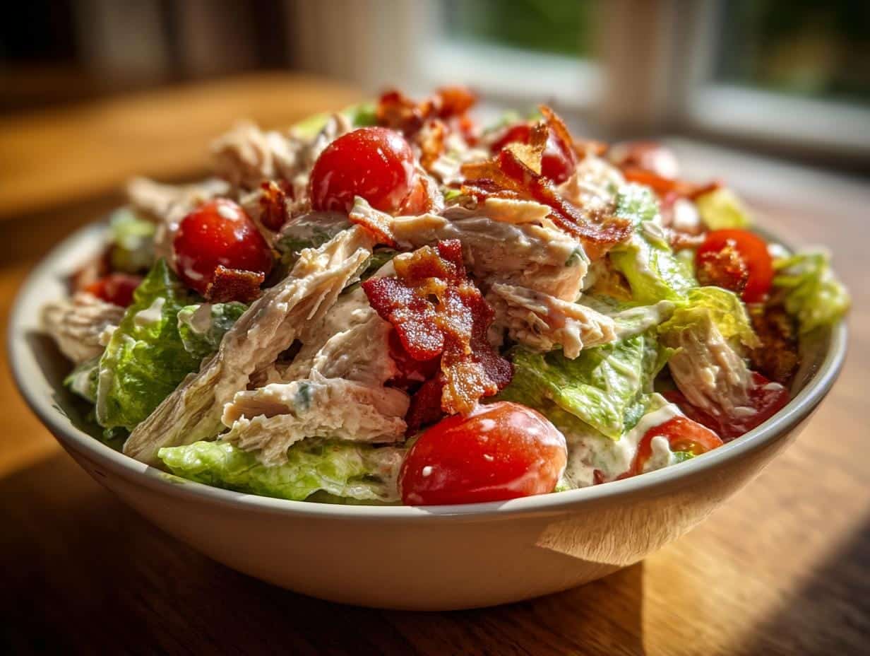 15-Minute BLT Chicken Salad Recipe That’s Irresistible