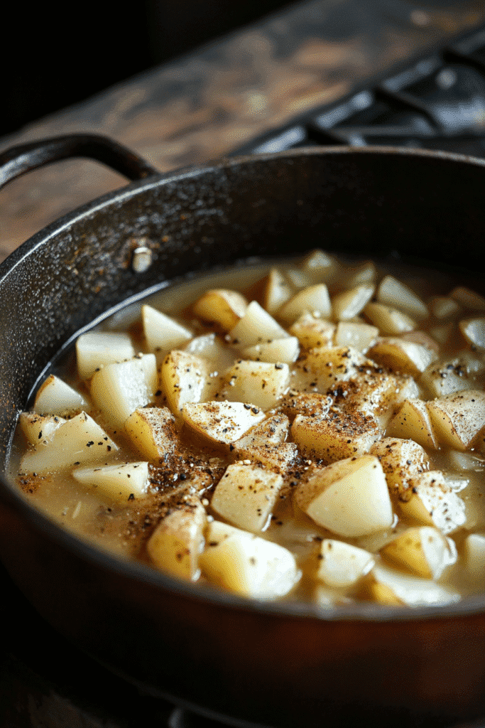 Cooking Cajun Potato Soup process