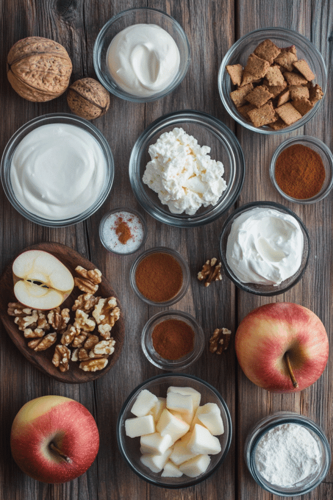 ingredients for cheesecake stuffed baked apples