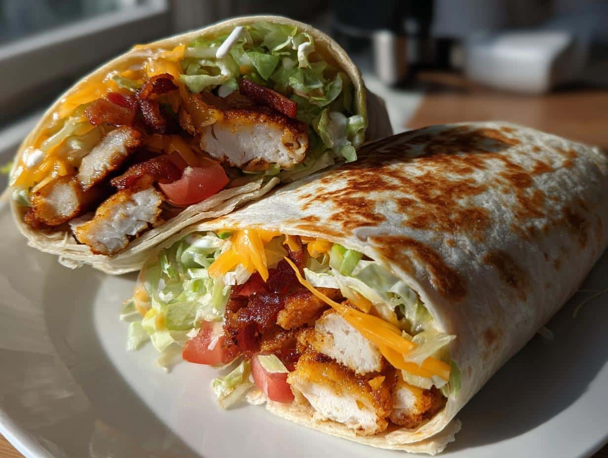Irresistible Crispy Chicken Bacon Ranch Wrap in 15 Minutes