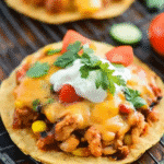 easy chicken tostadas with toppings