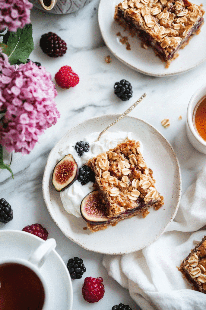 Homemade Fig Bars brunch serving