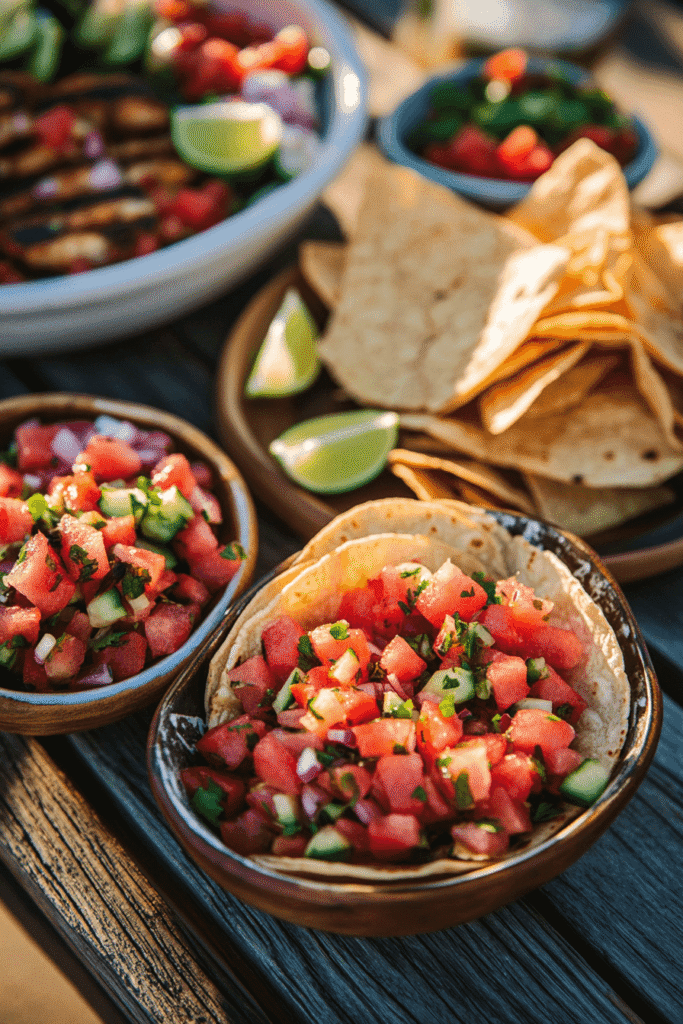 How to serve chilled watermelon salsa