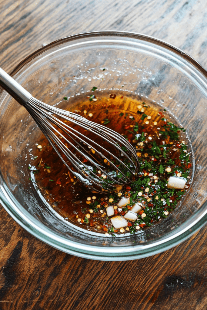 Mixing marinade for marinated cucumbers