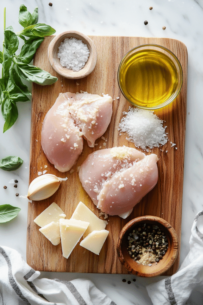 ingredients for blackstone garlic parmesan chicken