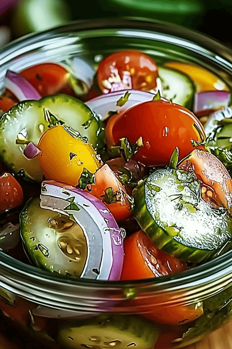 Marinated Cucumber Salad Recipe 1-Irresistible, Tangy & Refreshing Every Time