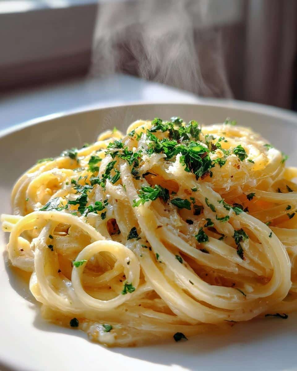 15-Minute Creamy Garlic Pasta. - detail 3