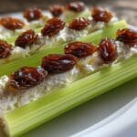 Ants on a Log (Celery with Cream Cheese and Raisins)
