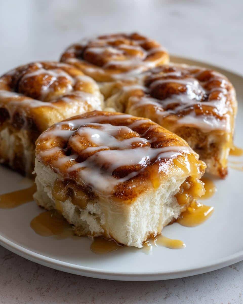 Apple Cinnamon Rolls with Brown Butter Maple Icing - detail 2