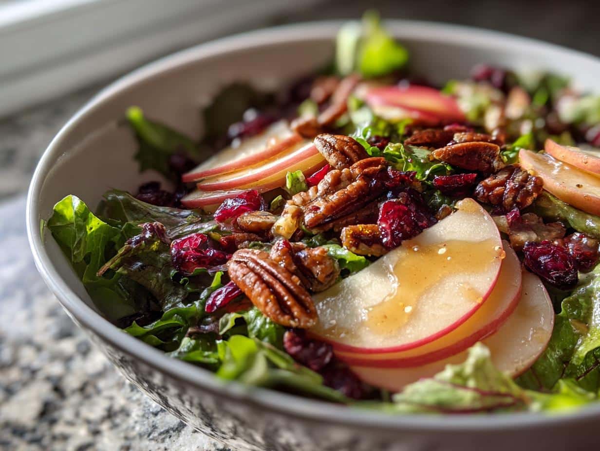 10-Minute Autumn Harvest Apple and Cranberry Salad – Taste the Joy