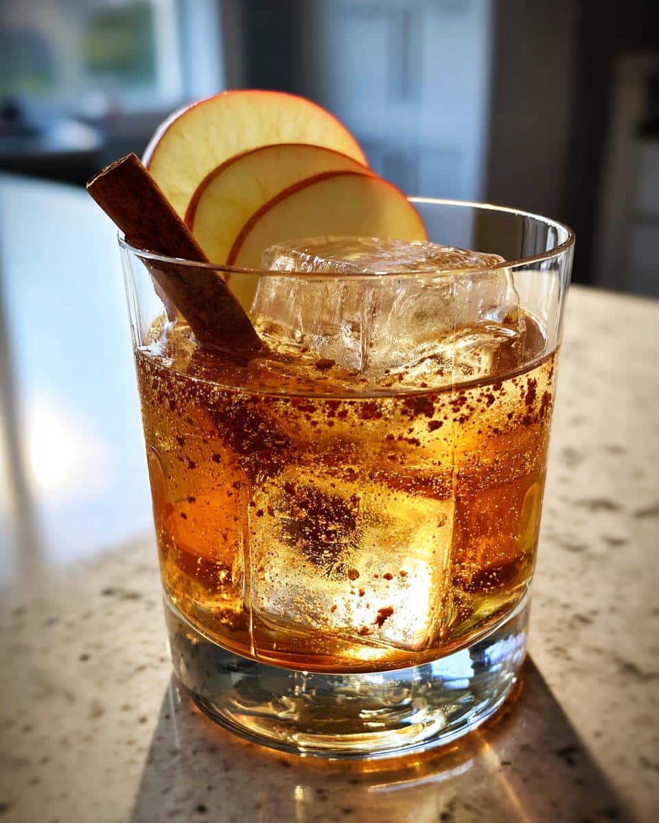 Autumn Spice Old Fashioned with Apple and Cinnamon - detail 1