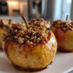 Baked Cinnamon Sugar Apples Stuffed with Oats and Pecans