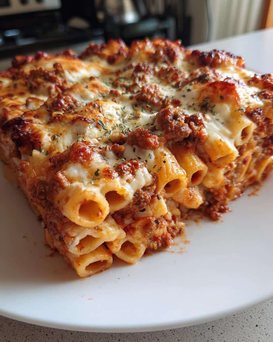 Baked Rigatoni with Meat Sauce. - detail 1