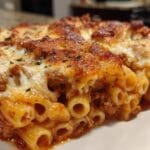 Baked Rigatoni with Meat Sauce.