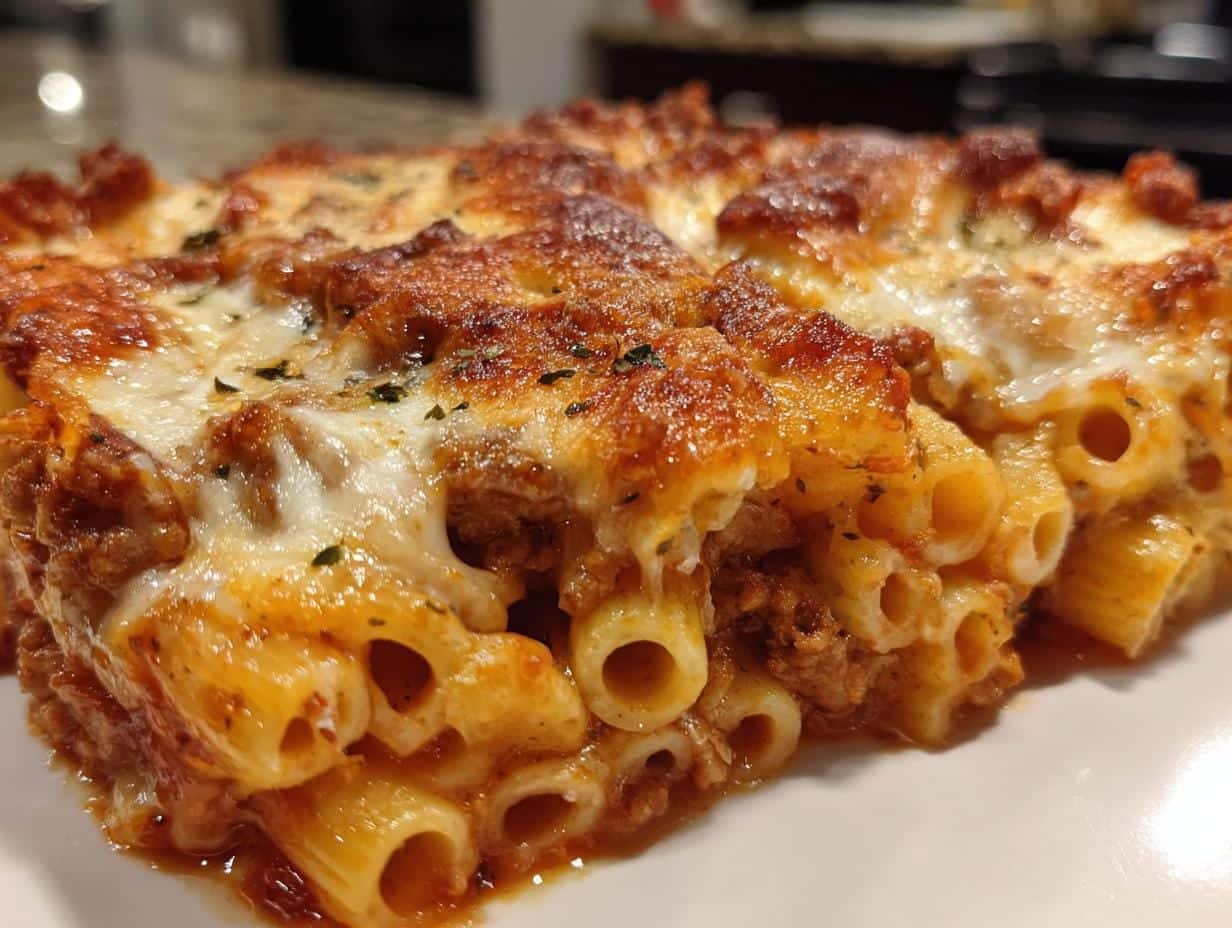 1-Pan Baked Rigatoni with Meat Sauce – Comfort Food Perfection