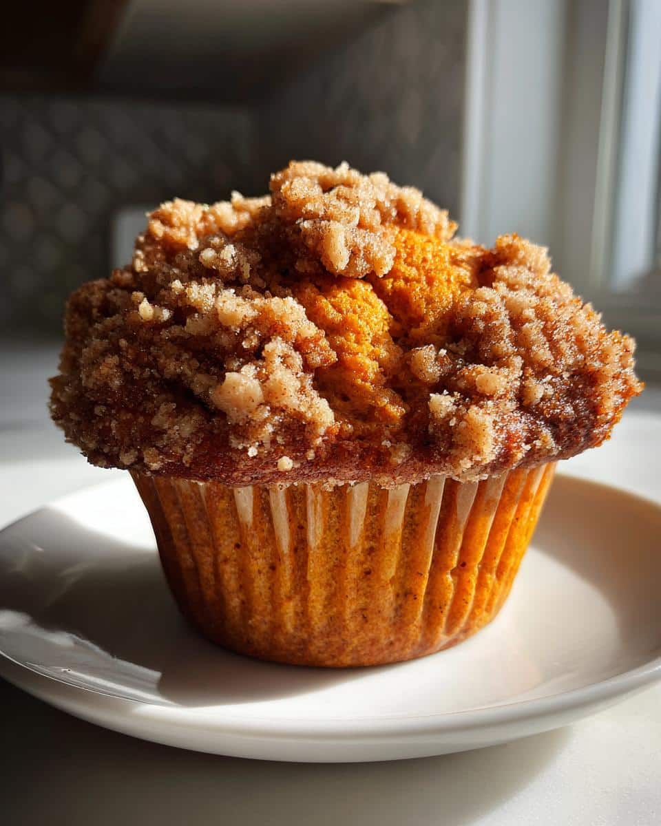 Bakery-Style Pumpkin Spice Muffins with Streusel Crumb Top - detail 1