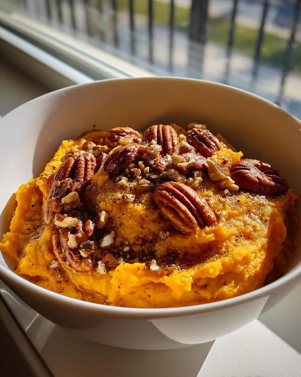 Brown Butter Mashed Sweet Potatoes with Pecans - detail 3