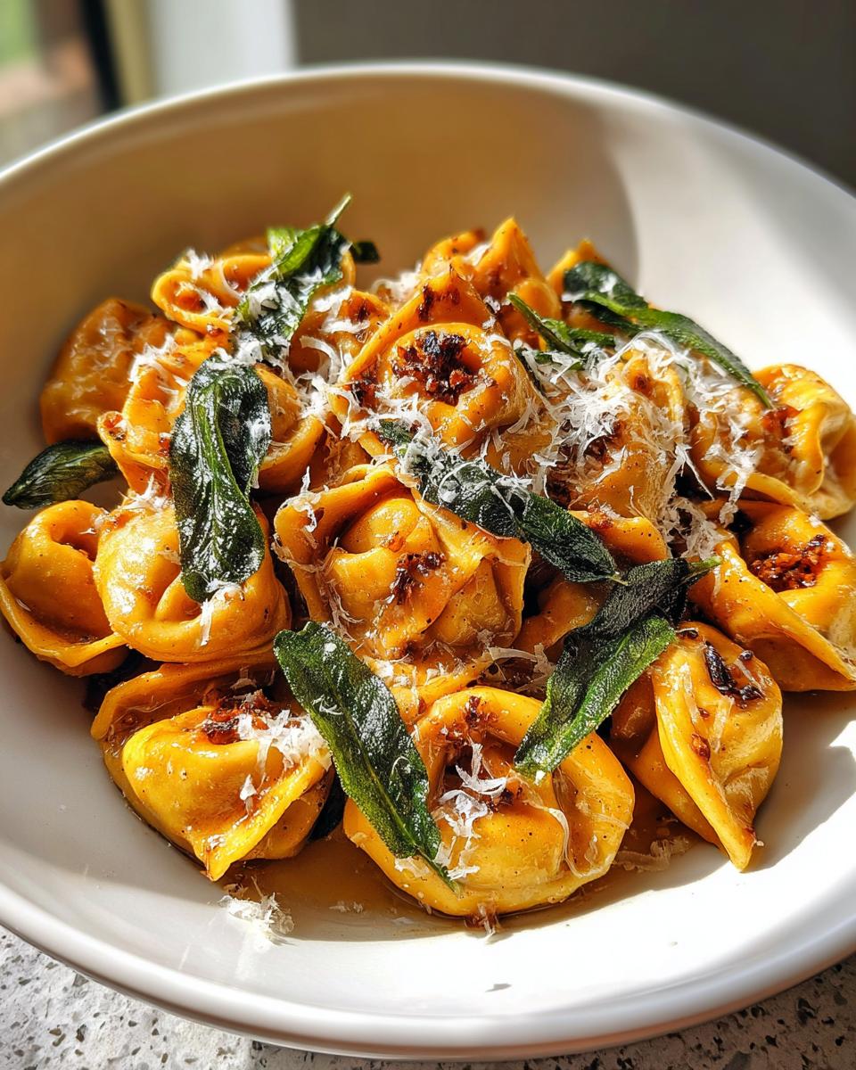 Brown Butter Pumpkin Tortellini with Sage and Parmesan - detail 1