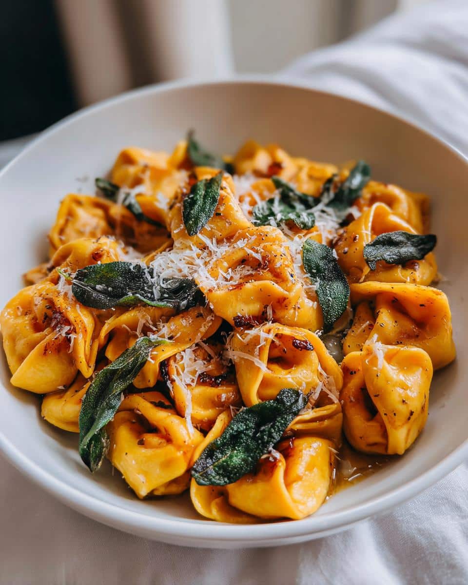 Brown Butter Pumpkin Tortellini with Sage and Parmesan - detail 2