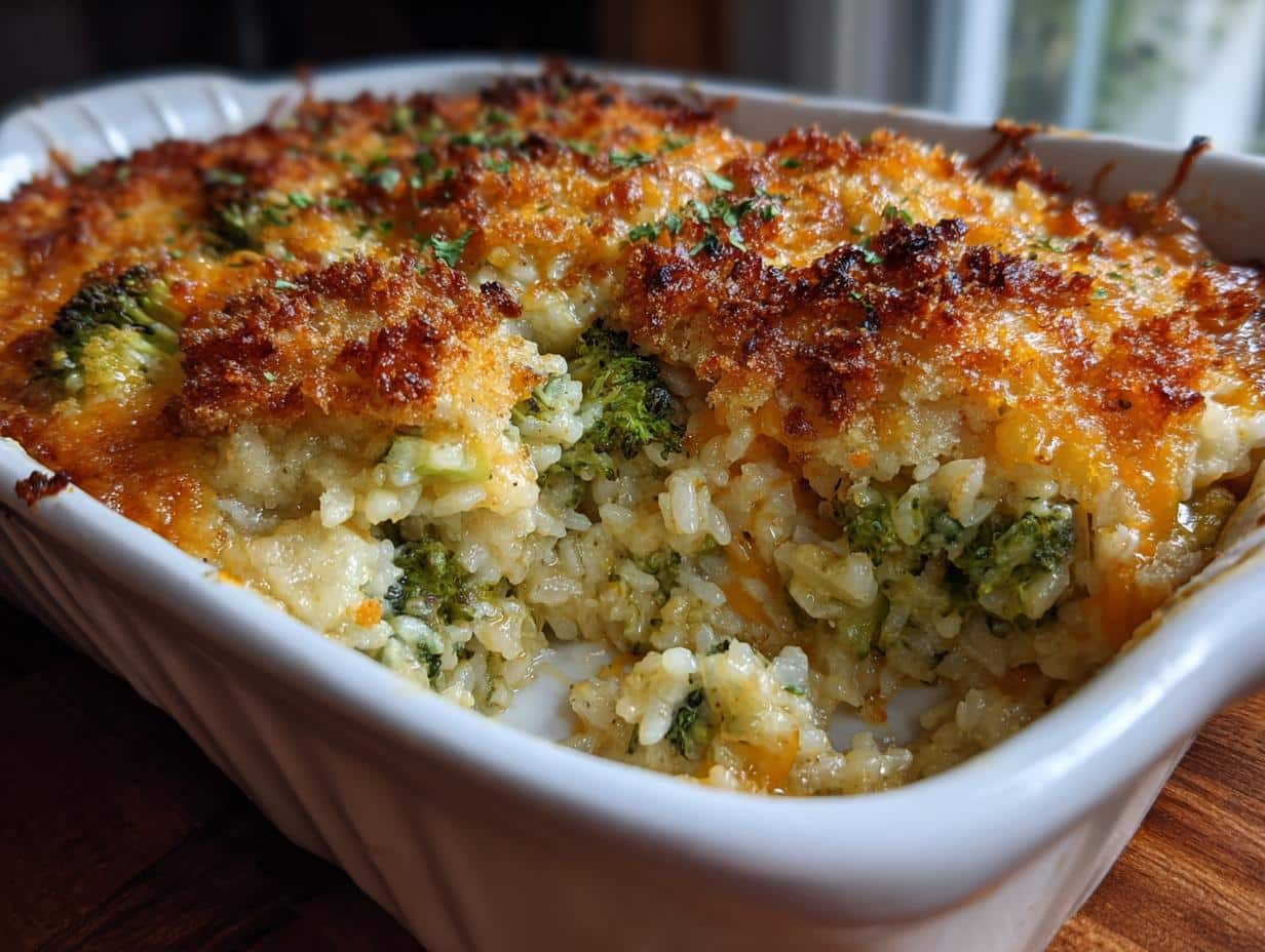Irresistible 20-Minute Cheesy Broccoli Rice Casserole
