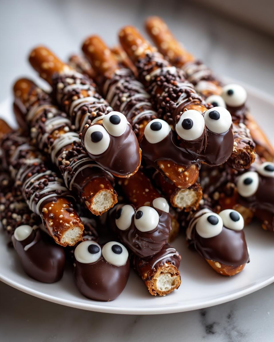 Chocolate Covered Pretzel Monsters - detail 1