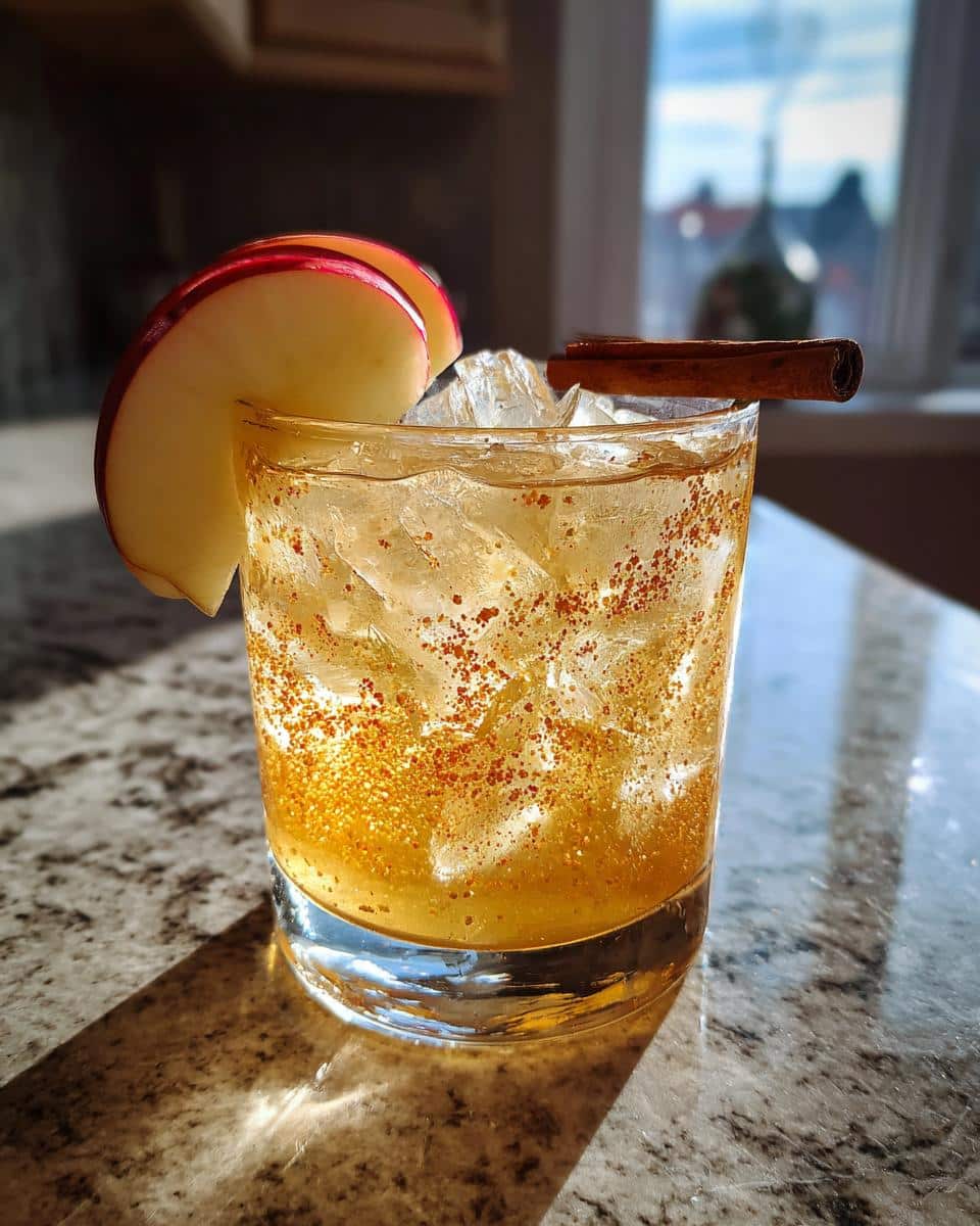 Cinnamon Apple Bourbon Smash with Maple Syrup - detail 1