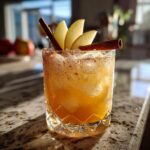 Cinnamon Apple Bourbon Smash with Maple Syrup