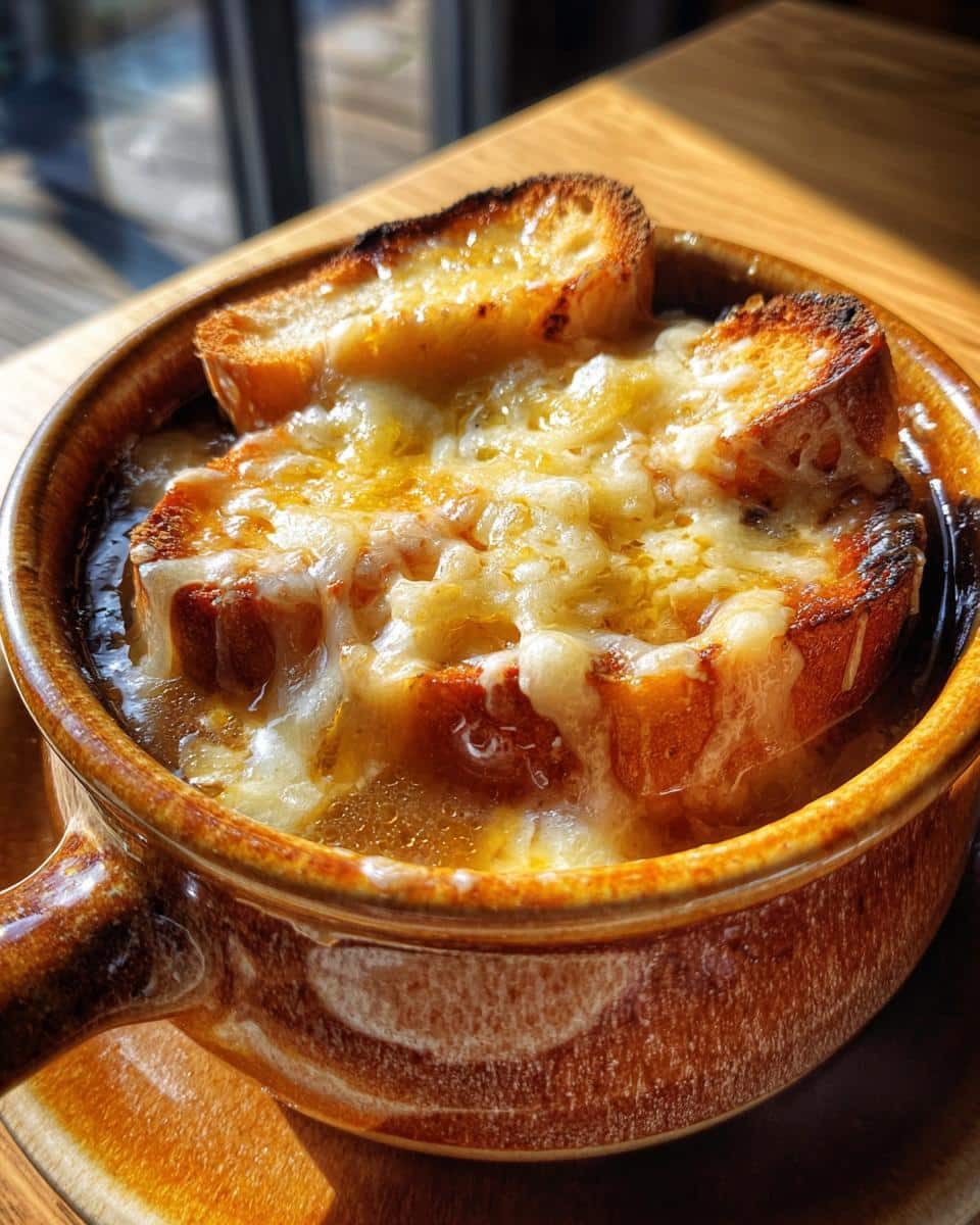 Classic French Onion Soup with Gruyère Cheese Croutons - detail 2