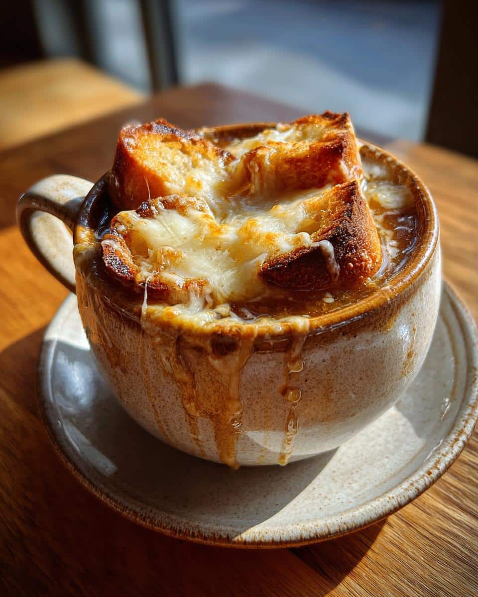 Classic French Onion Soup with Gruyère Cheese Croutons - detail 3