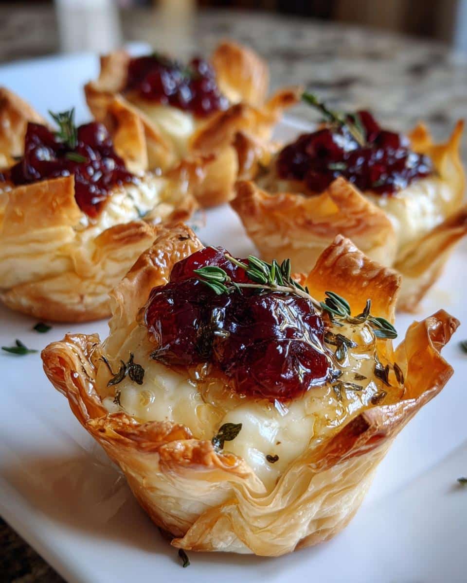 Cranberry Brie Bites in Phyllo Cups - detail 2