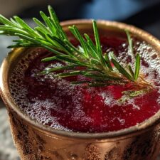 3-Minute Cranberry Moscow Mule with Incredible Rosemary Twist