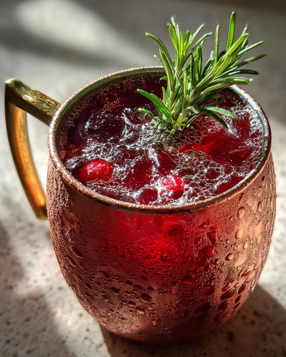 Cranberry Moscow Mule with Fresh Rosemary - detail 3