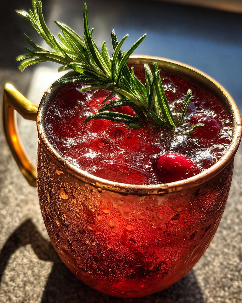 Cranberry Moscow Mule with Fresh Rosemary - detail 4