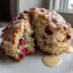 Cranberry Orange Scones with Maple Glaze