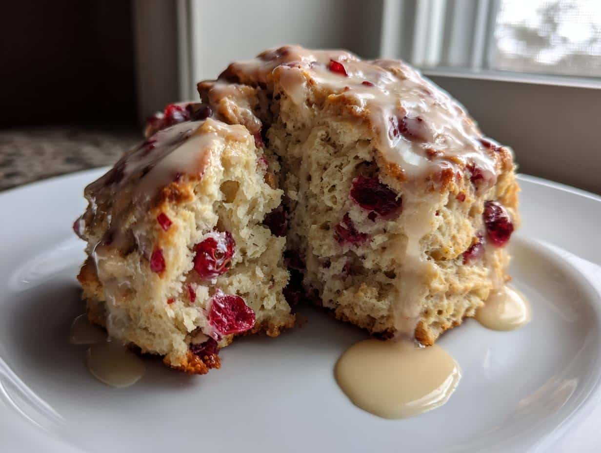 25-Minute Cranberry Orange Scones with Maple Glaze Perfection