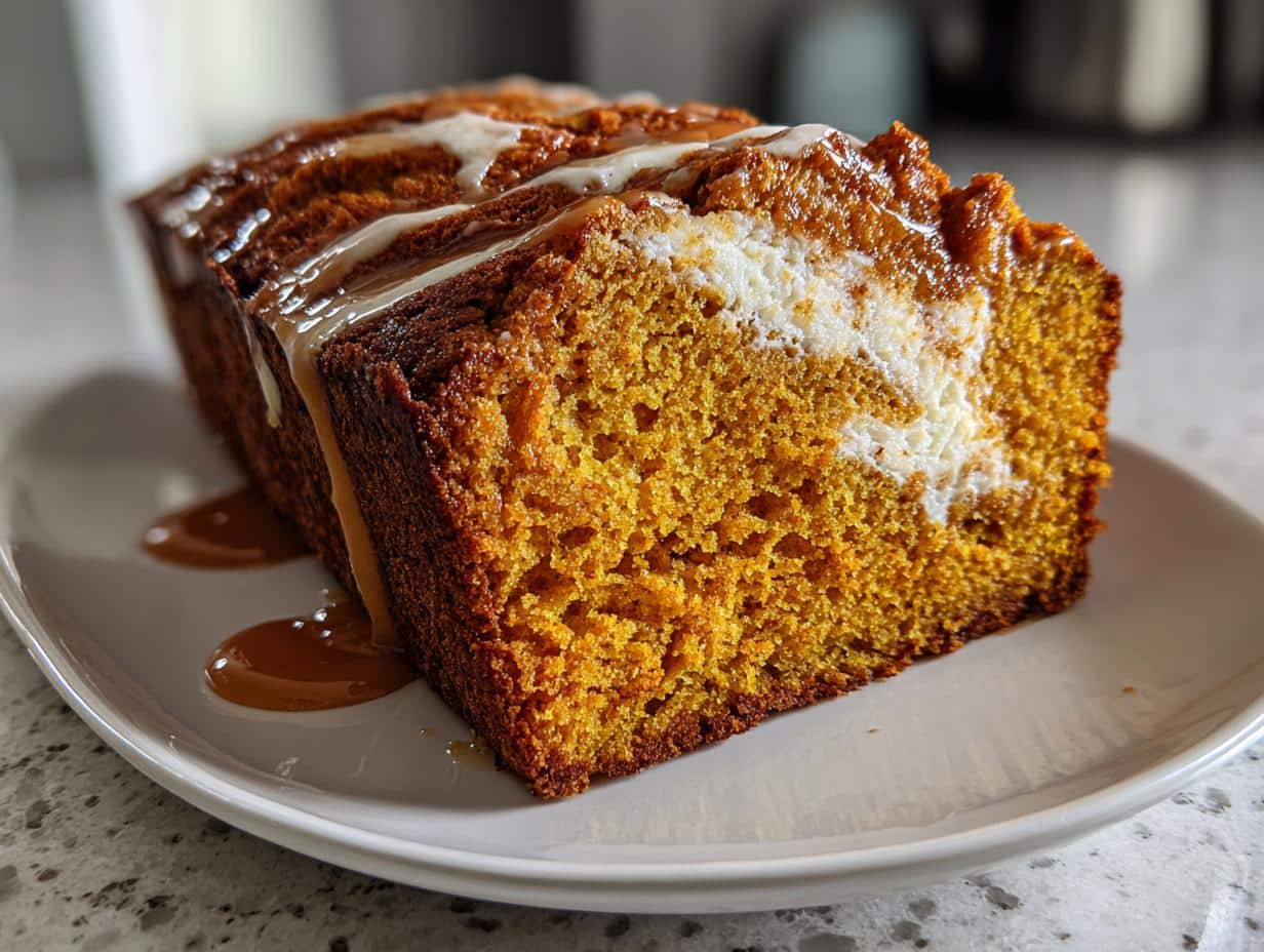 Cream Cheese Swirled Pumpkin Butter Bread – Irresistible 5-Step Recipe