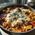 Creamy Lasagna Soup with Italian Sausage and Ricotta