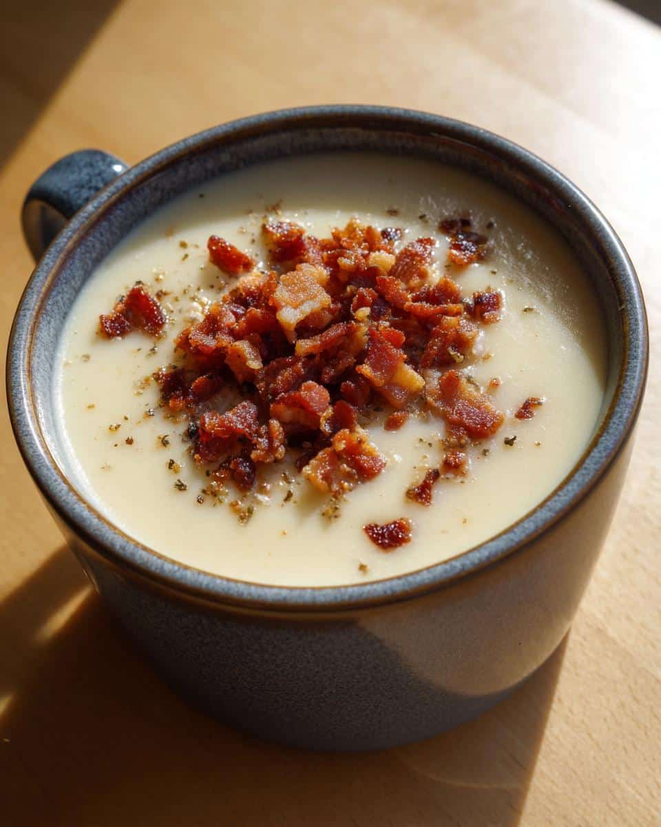 Creamy Potato Leek Soup with Crispy Bacon - detail 1