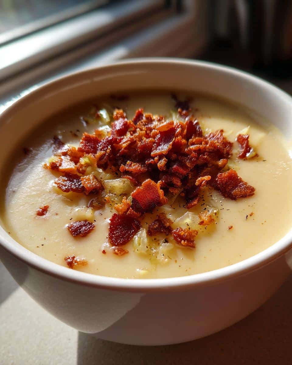 Creamy Potato Leek Soup with Crispy Bacon - detail 2