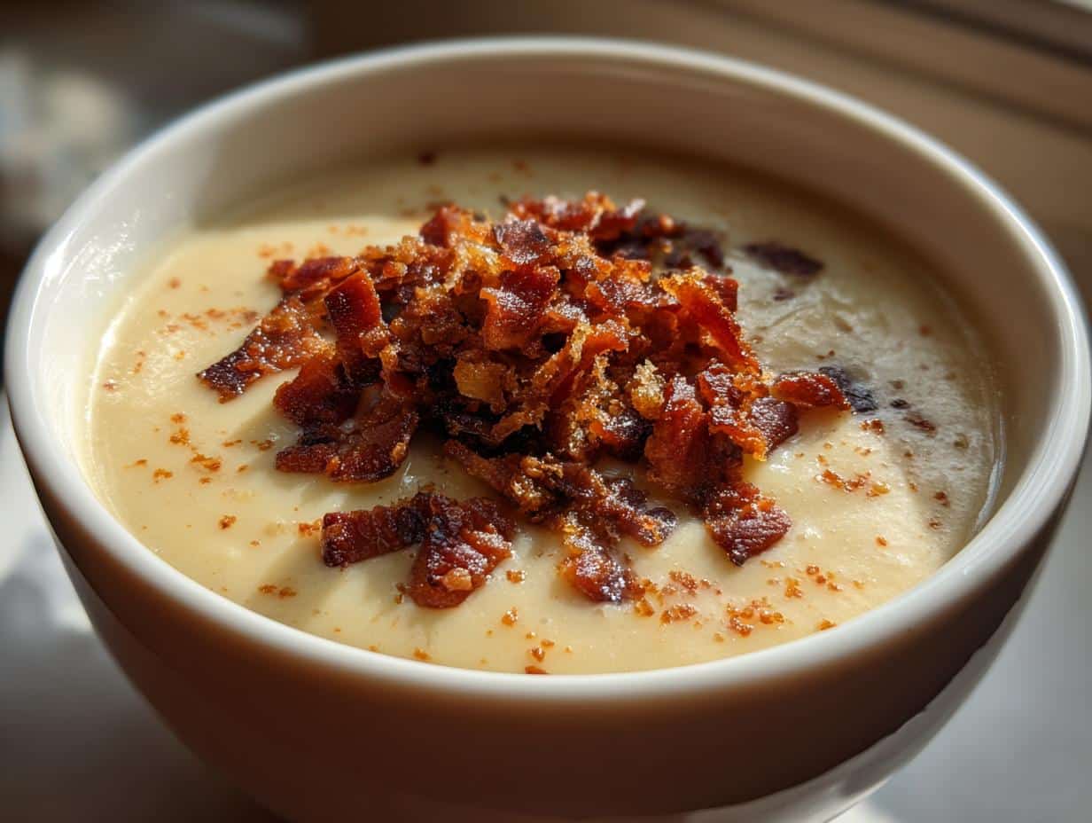 Creamy Potato Leek Soup with Crispy Bacon: 1 Pot Comfort Magic