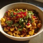 Crispy Foxnut and Pine Nut Chaat.