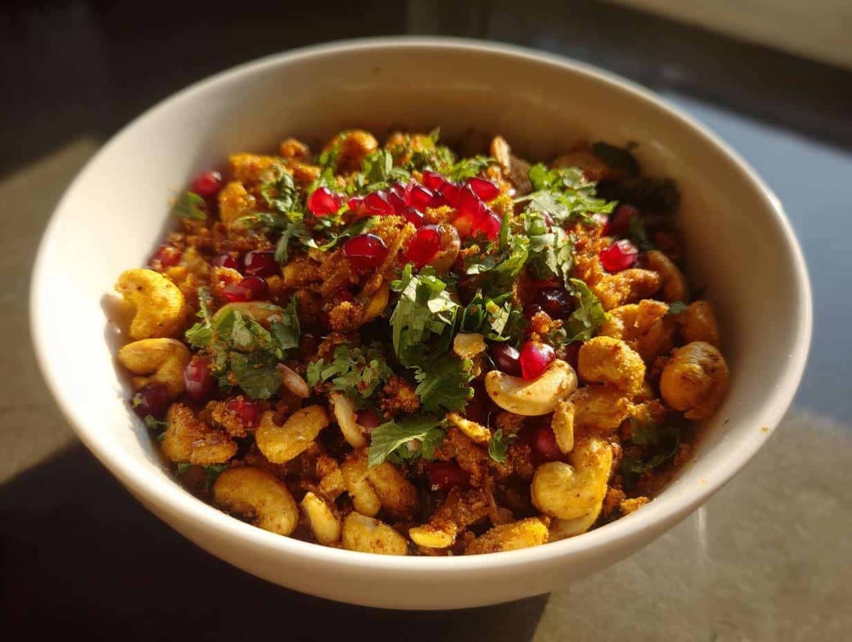 15-Minute Crispy Foxnut and Pine Nut Chaat Crunch Attack