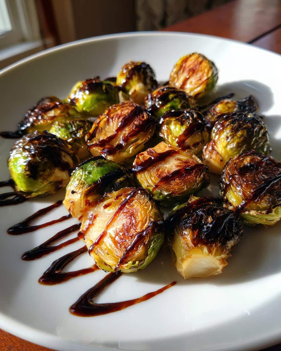 Crispy Roasted Brussels Sprouts with Balsamic Glaze - detail 1
