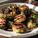 Crispy Roasted Brussels Sprouts with Balsamic Glaze