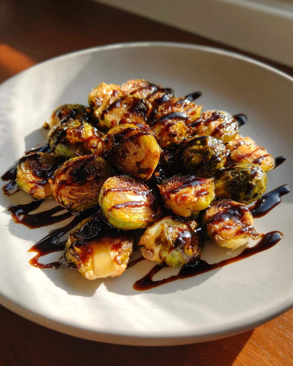 Crispy Roasted Brussels Sprouts with Balsamic Glaze - detail 3