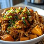 Crockpot Honey Garlic Chicken with Sweet Potatoes